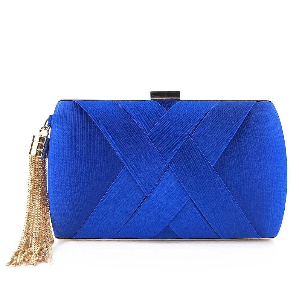 MAC032 Women's Silk Evening Bag with Elegant Tassel Pendant - Image 5