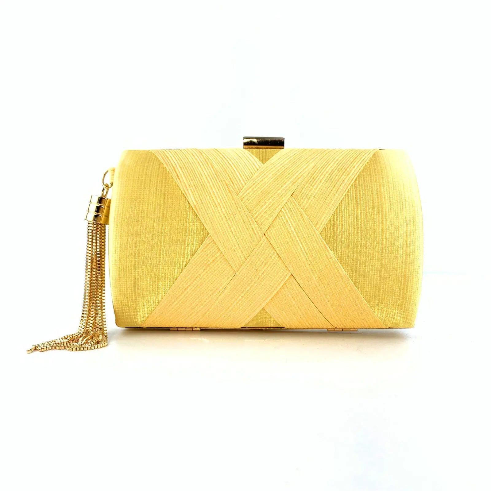 MAC032 Women's Silk Evening Bag with Elegant Tassel Pendant - Image 6