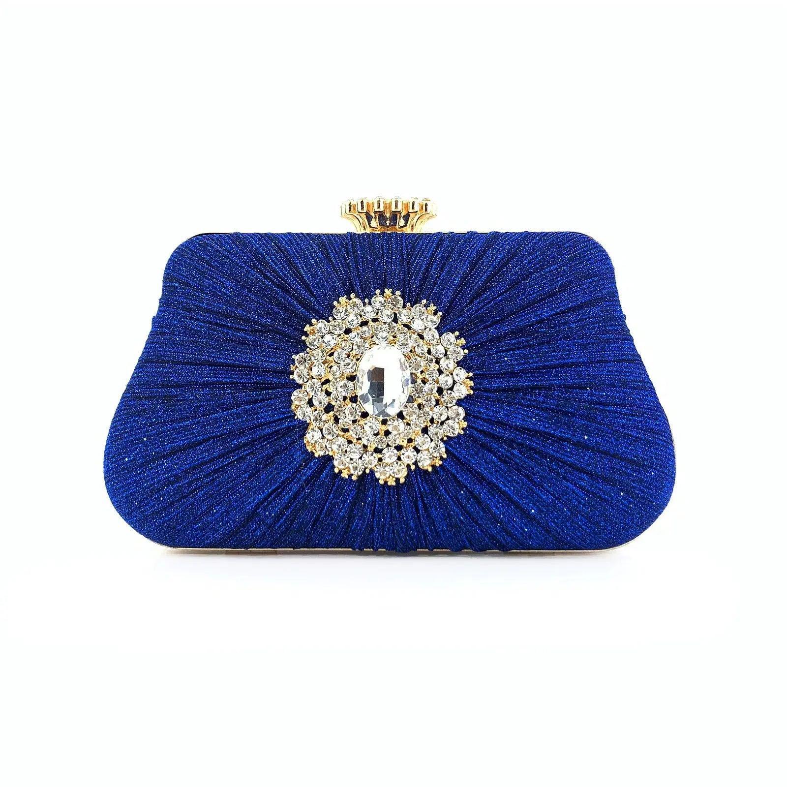 MAC033 Women's Pleated Craft Rhinestone Bag - Image 6