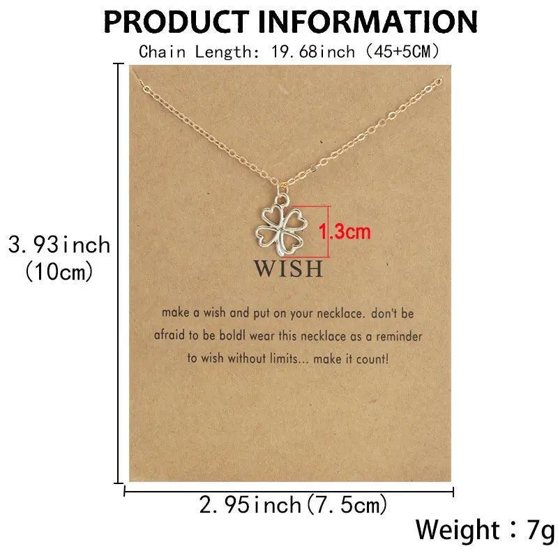 MAC041 Platinum plated Four Leaf Clover Pendant Necklace - Image 3