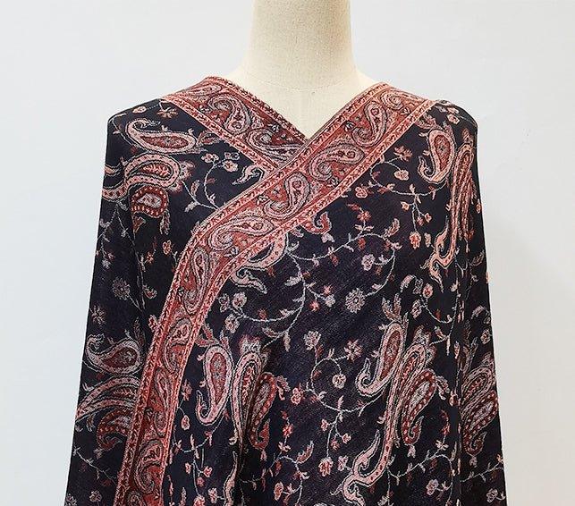 MAC044 Bohemian Style Multicolor Retro Jacquard Cashew Long Tassel Scarf - Image 12