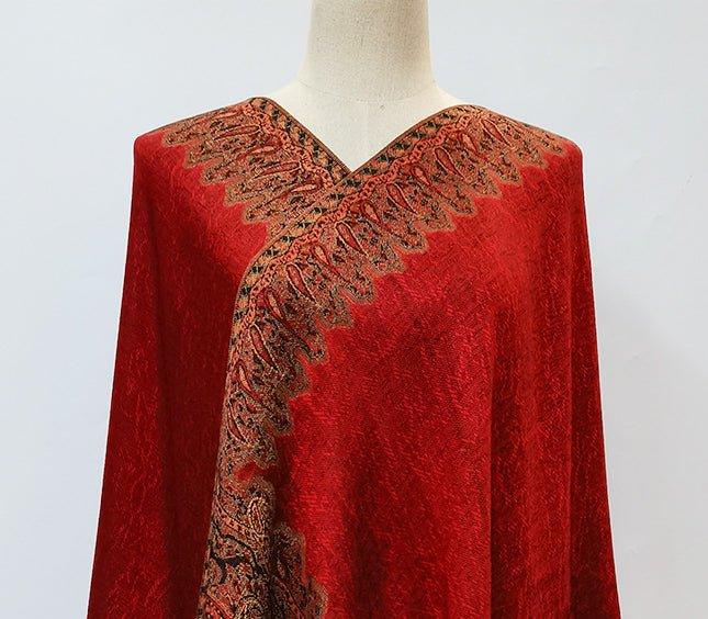 MAC044 Bohemian Style Multicolor Retro Jacquard Cashew Long Tassel Scarf - Image 14