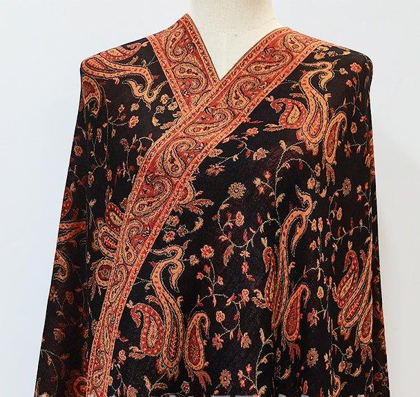 MAC044 Bohemian Style Multicolor Retro Jacquard Cashew Long Tassel Scarf - Image 3