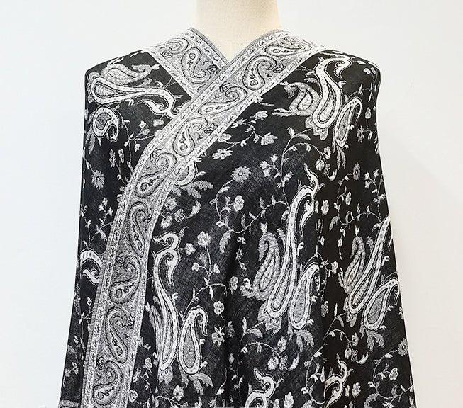 MAC044 Bohemian Style Multicolor Retro Jacquard Cashew Long Tassel Scarf - Image 6