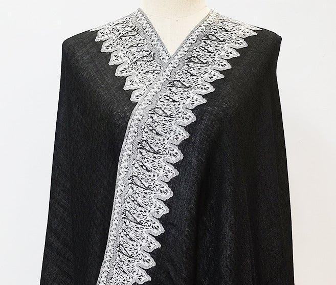 MAC044 Bohemian Style Multicolor Retro Jacquard Cashew Long Tassel Scarf - Image 7