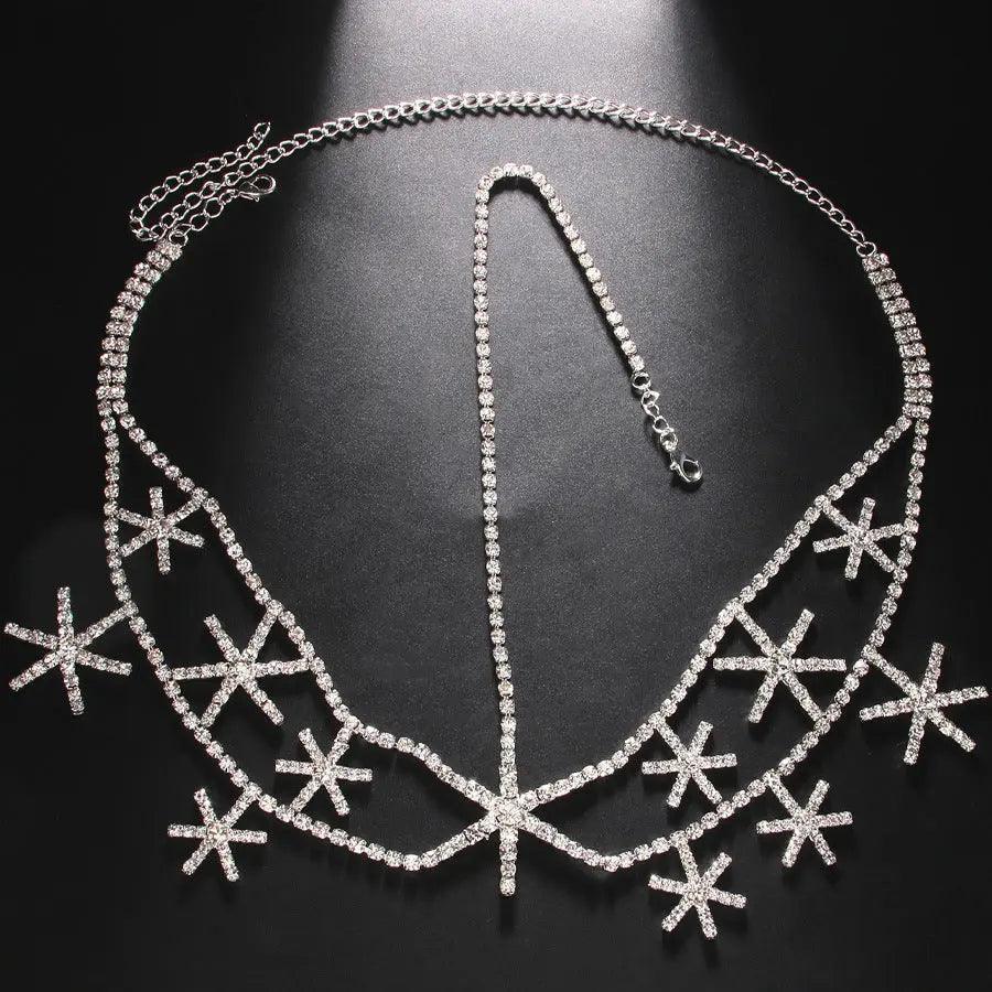 MAC050 Rhinestone Chain Star Headpiece - Image 3