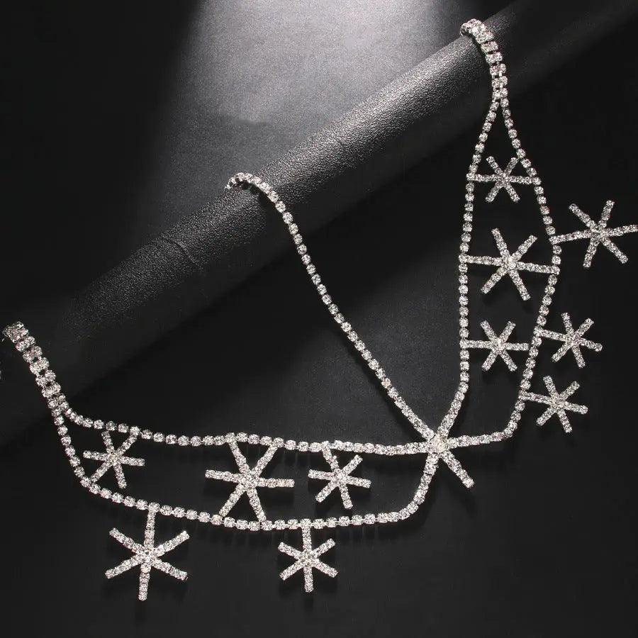 MAC050 Rhinestone Chain Star Headpiece - Image 4