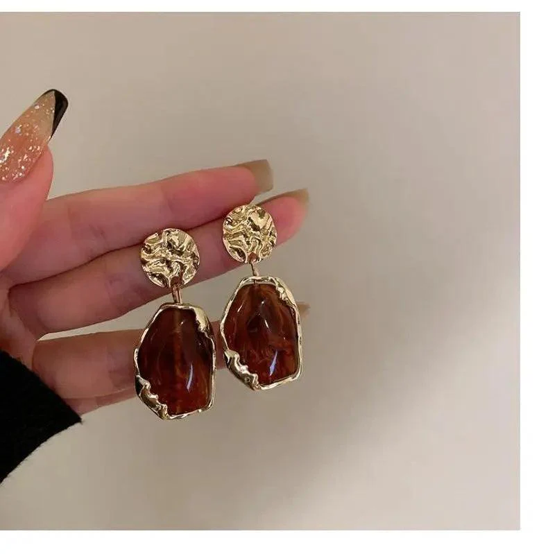 MAC065 Needle Pendant  Vintage Geometry Acrylic Earrings - Image 6