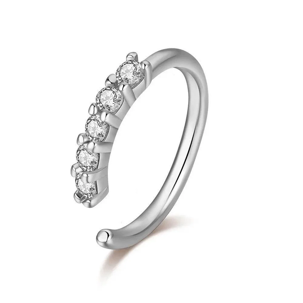 MAC066 Minimalist Openable Helix Hoop Nose Ring - Image 7