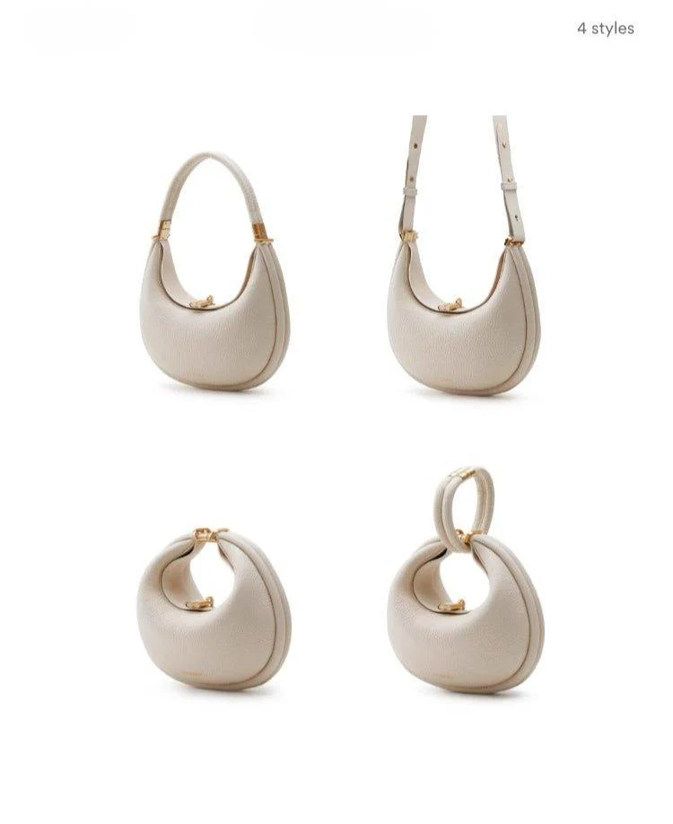 Fashionable And Changeable Cowhide Moon Bag (MAC069) - Image 2