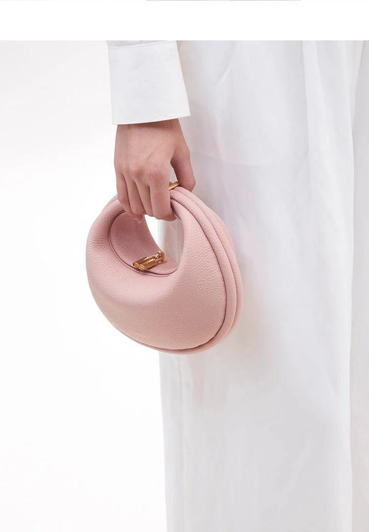 Fashionable And Changeable Cowhide Moon Bag (MAC069) - Image 7
