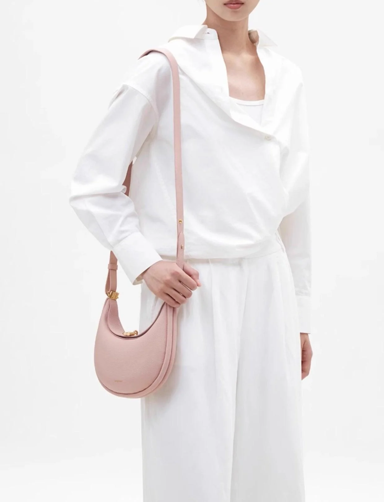 Fashionable And Changeable Cowhide Moon Bag (MAC069) - Image 8