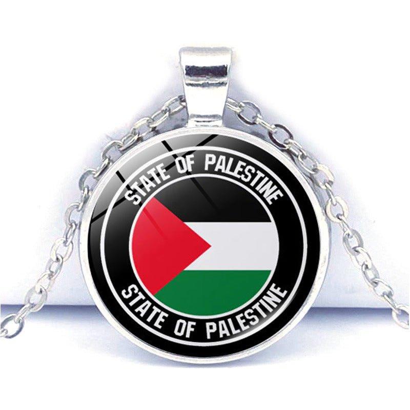 MAC076 Time Gem Palestine keffiyeh Anti-War Peace Pendant Necklace - Image 10