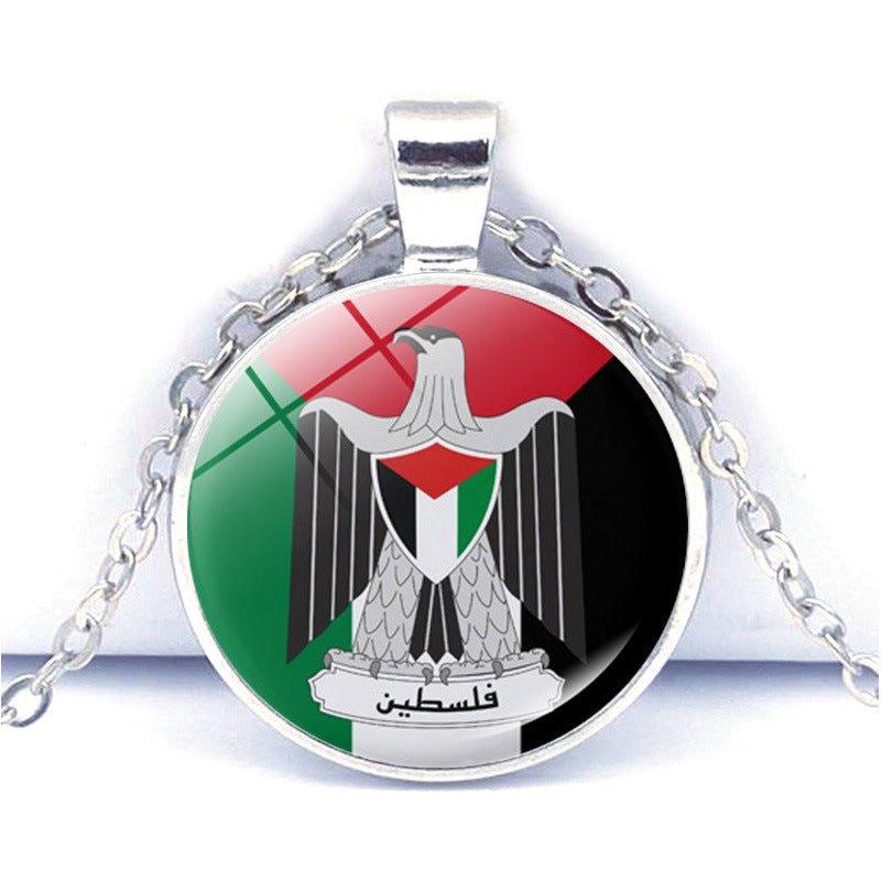 MAC076 Time Gem Palestine keffiyeh Anti-War Peace Pendant Necklace - Image 13