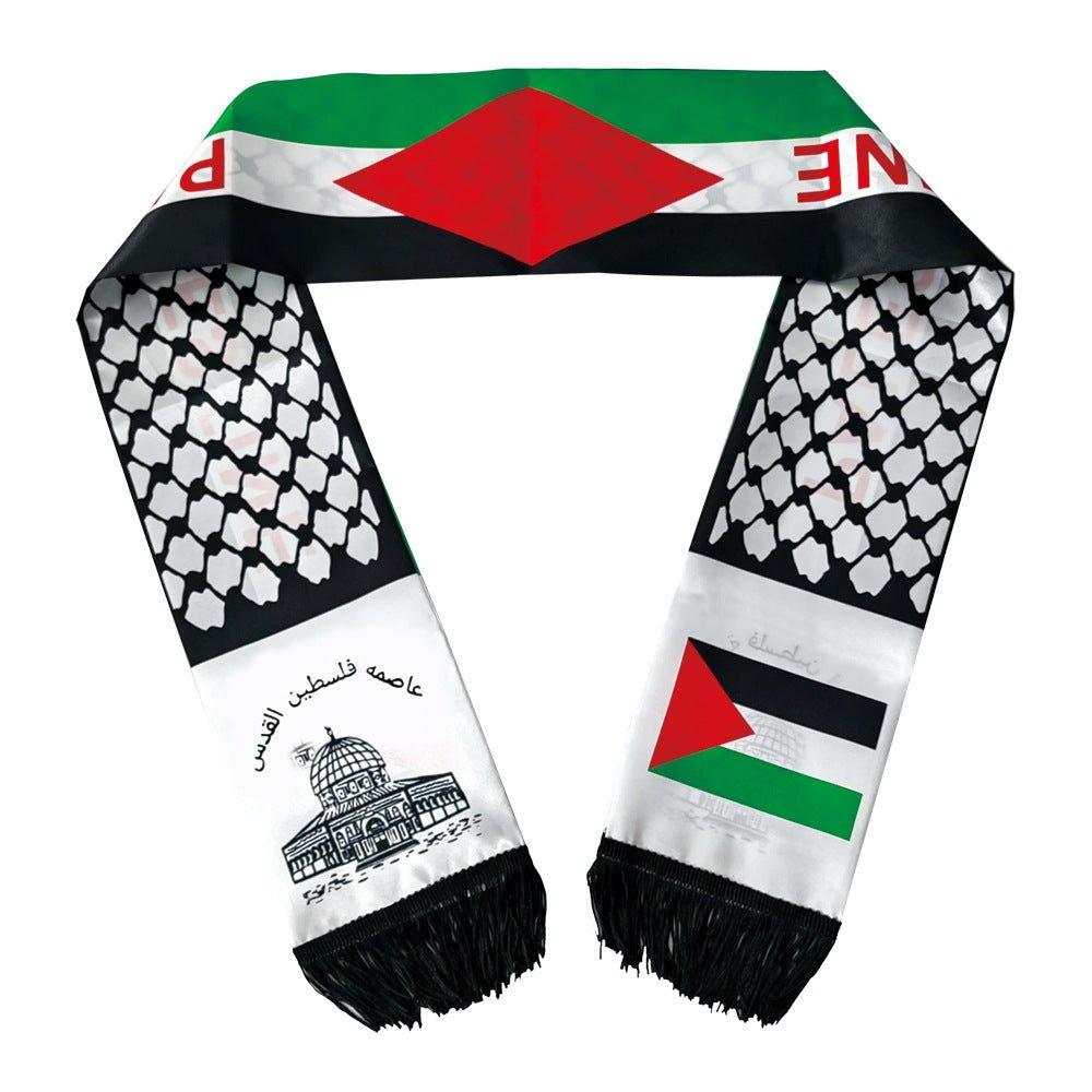 Palestine flag keffiyeh scarf (MAC079) - Image 2