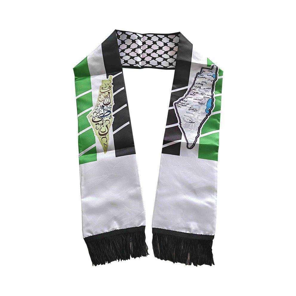 Palestine flag keffiyeh scarf (MAC079) - Image 4