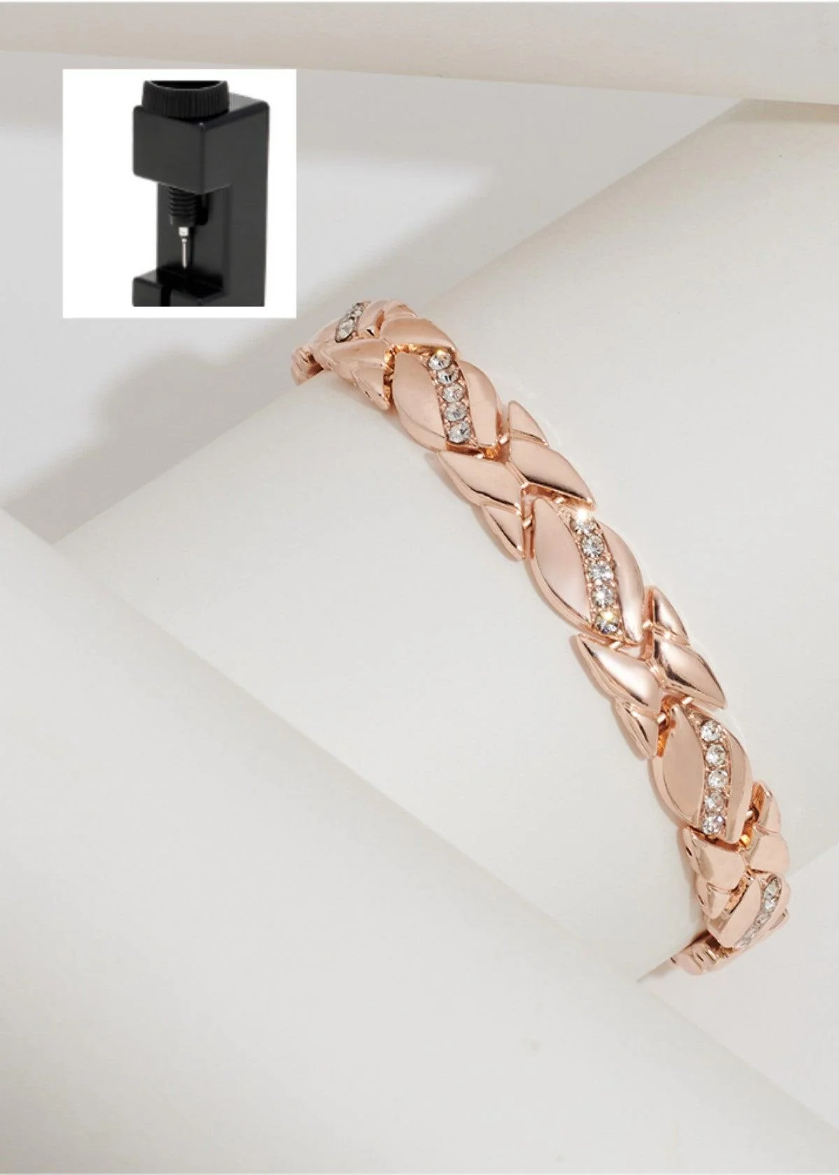 MAC083 Leaf Brushed Creative Magnet Bracelet - Image 3