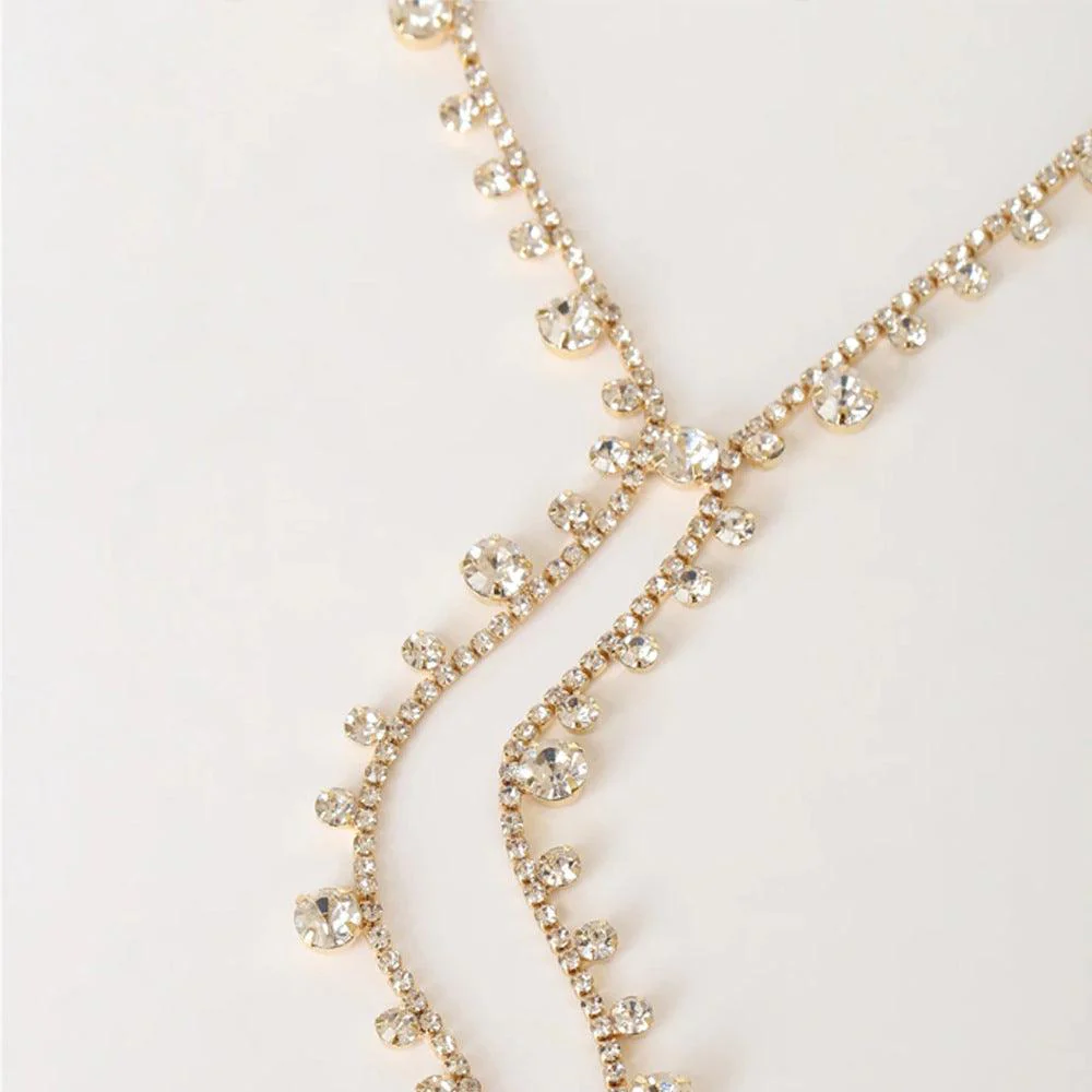 MAC088 Personalized Long Tassel Irregular Diamond Necklace - Image 3