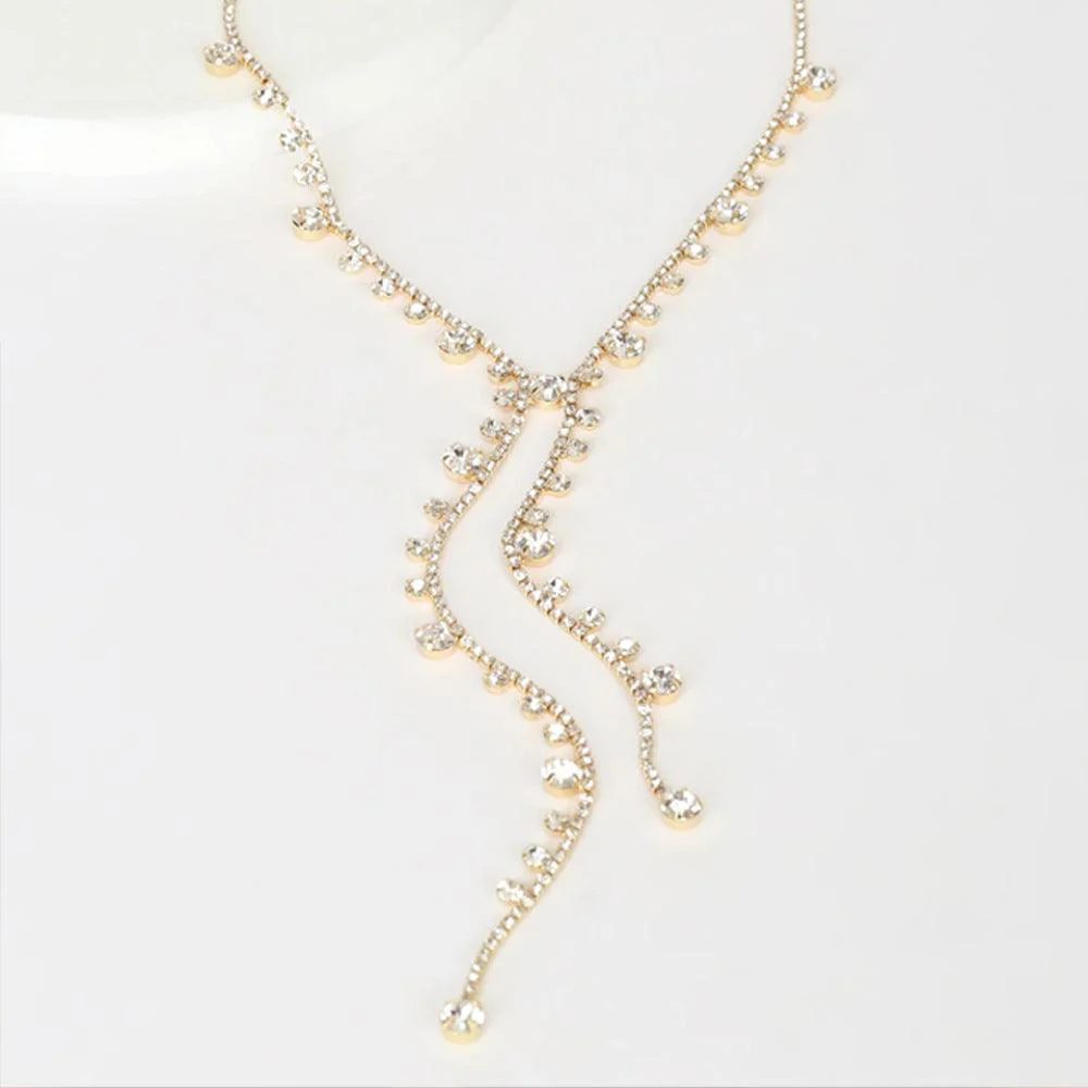 MAC088 Personalized Long Tassel Irregular Diamond Necklace - Image 4