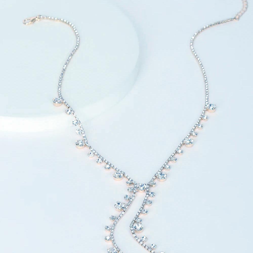 MAC088 Personalized Long Tassel Irregular Diamond Necklace - Image 5