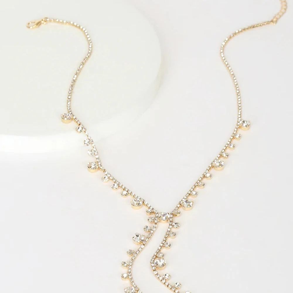 MAC088 Personalized Long Tassel Irregular Diamond Necklace - Image 6