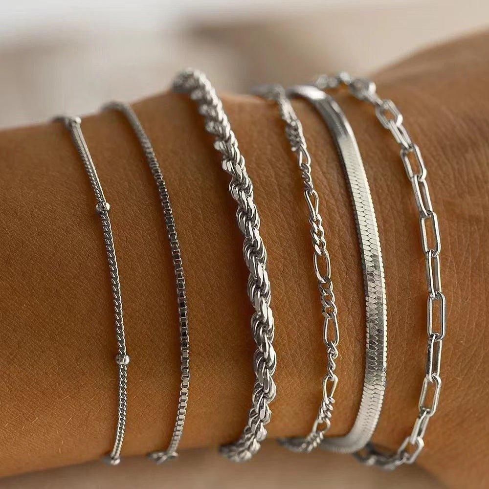 MAC092 Bohemian Minimalist Metal Multi-Layer Bracelet - Image 2