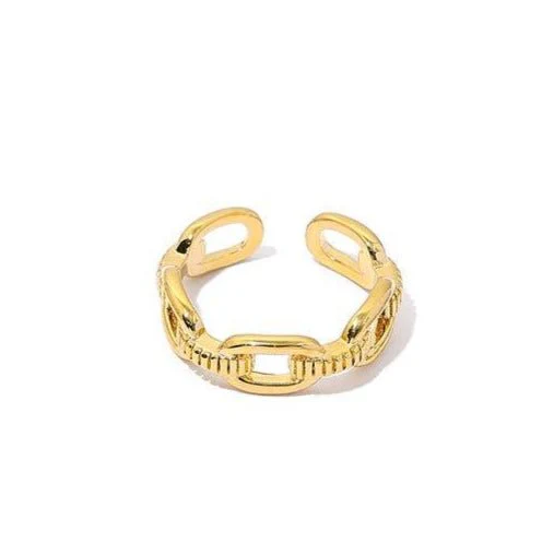 MAC094 High Color Retention Vacuum Eelectroplating Retro Simple Ring - Image 7
