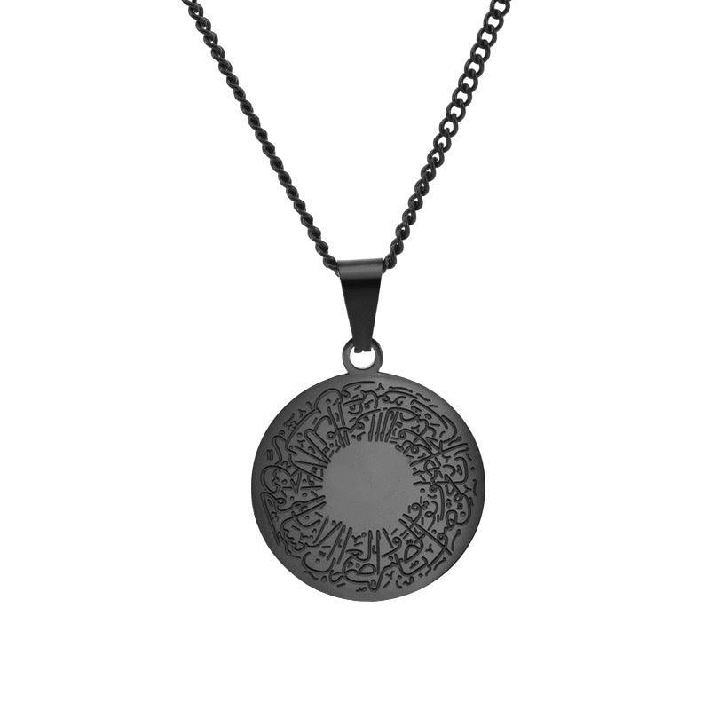 MAC095 Round Titanium Steel Unisex Style Necklace - Image 2