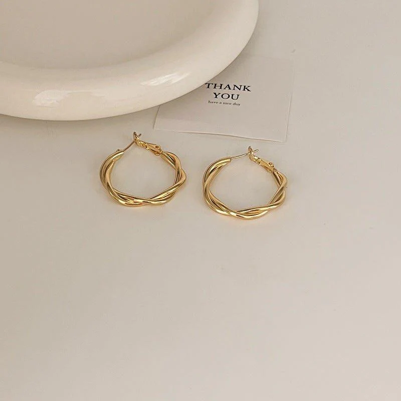 MAC096 925 sterling silver needle high-end French style earrings - Image 6