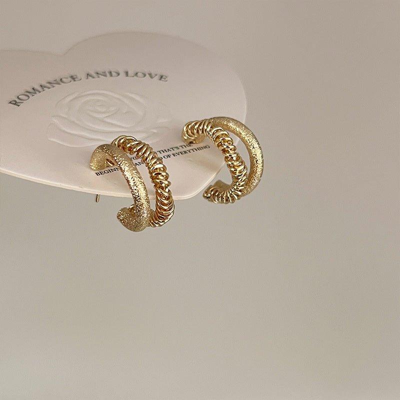 MAC096 925 sterling silver needle high-end French style earrings - Image 7