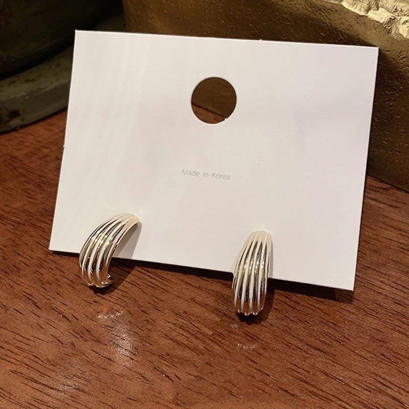 MAC096 925 sterling silver needle high-end French style earrings - Image 8