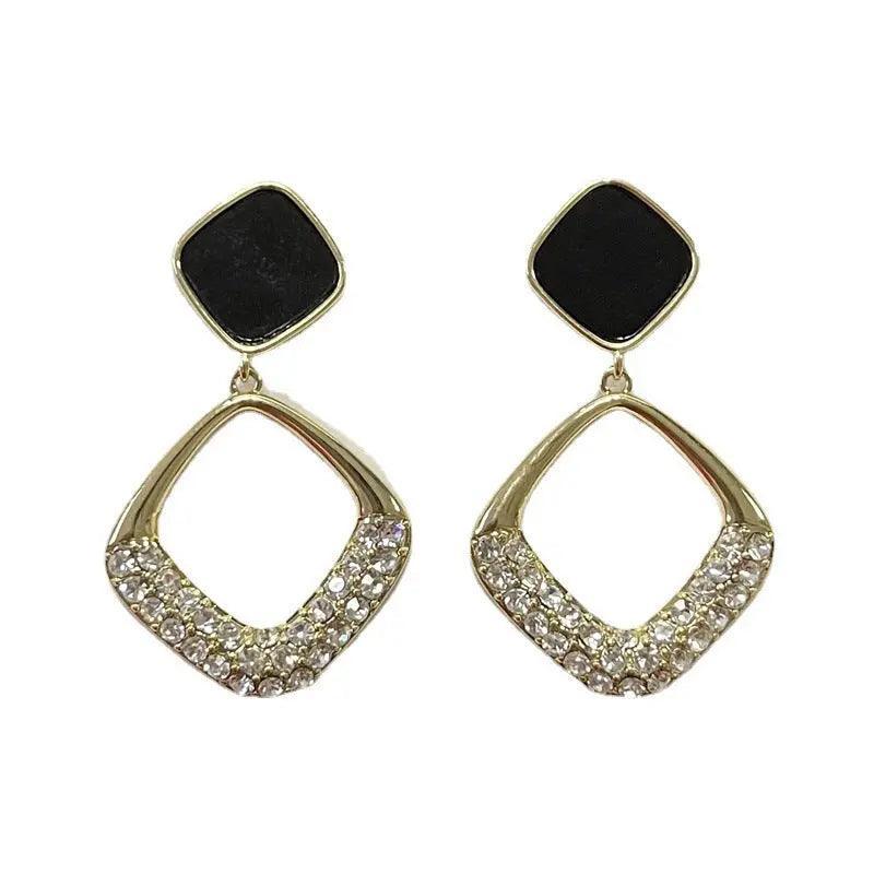 MAC099 version square geometric diamond earrings - Image 5