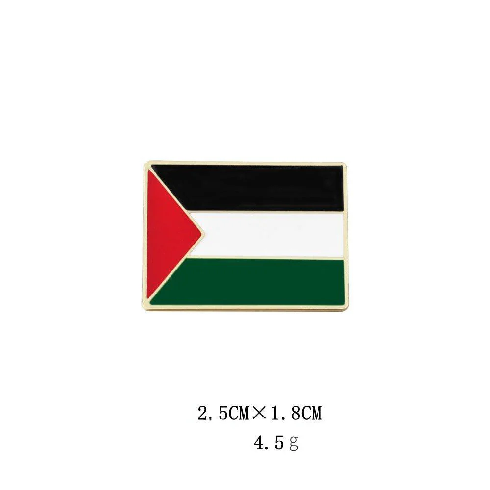 MAC105 Free Palestine flag Keffiyeh pin - Image 2