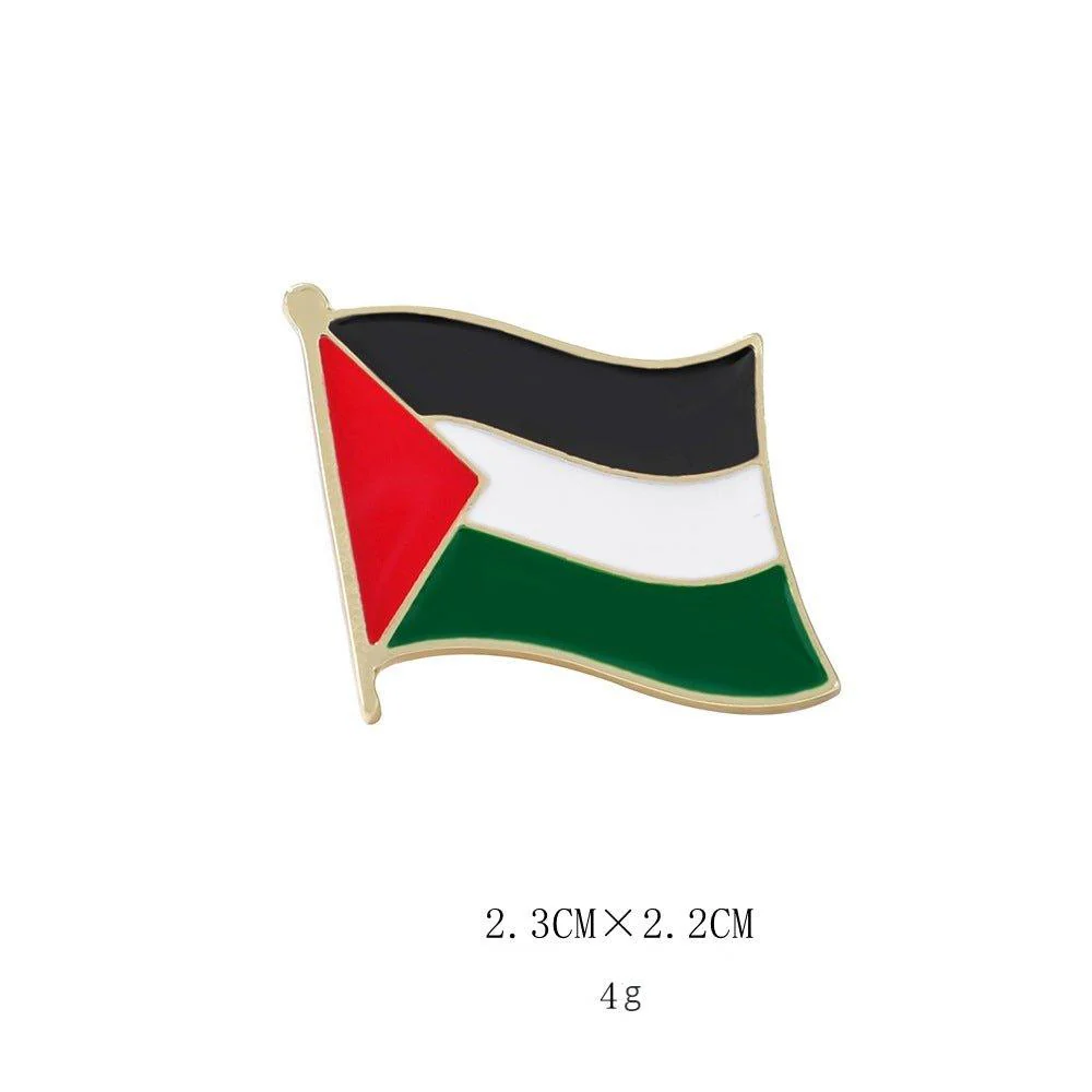 MAC105 Free Palestine flag Keffiyeh pin - Image 3