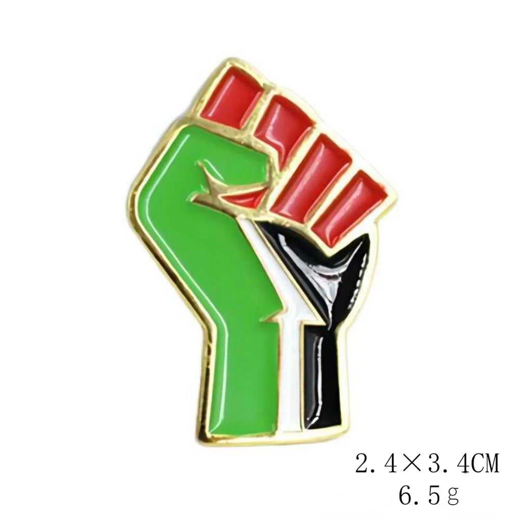 MAC105 Free Palestine flag Keffiyeh pin - Image 4