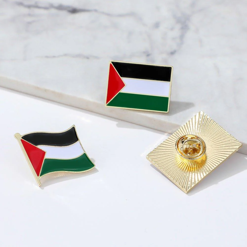 MAC105 Free Palestine flag Keffiyeh pin - Image 7