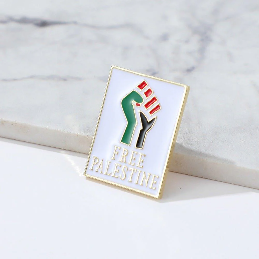 MAC105 Free Palestine flag Keffiyeh pin - Image 8