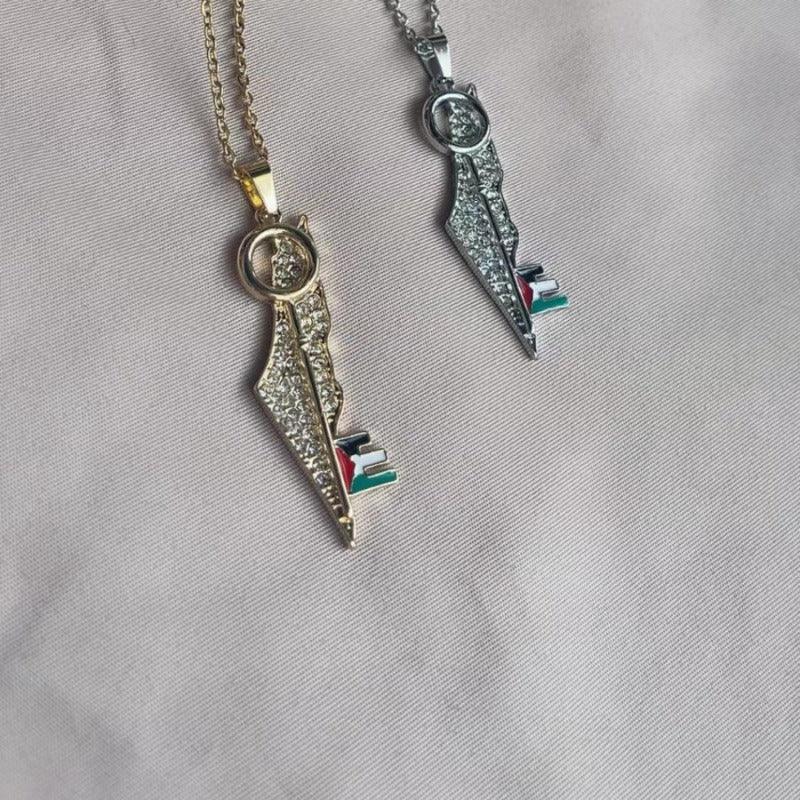 MAC110 Stainless Steel Palestine Keffiyeh Necklace - Image 4