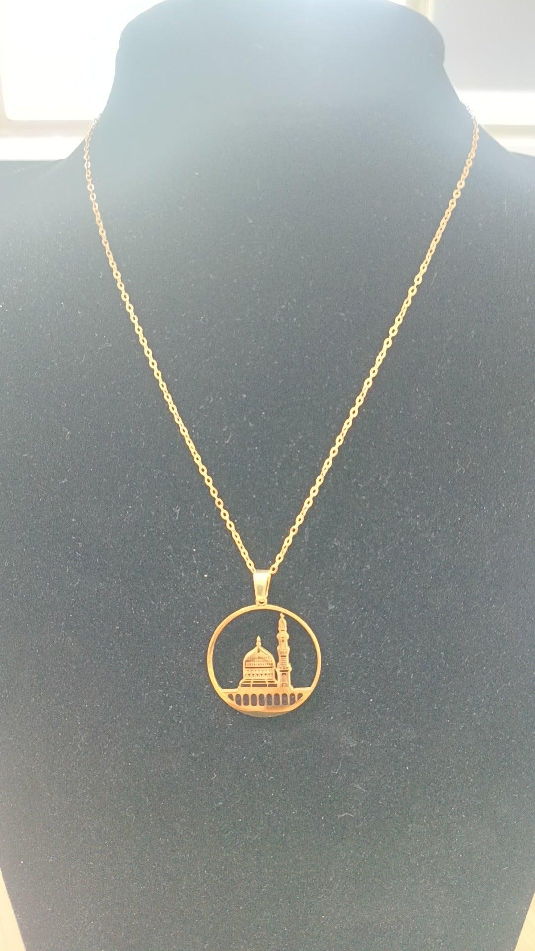 MAC111 Stainless Steel Masjid Pattern Necklace - Image 5