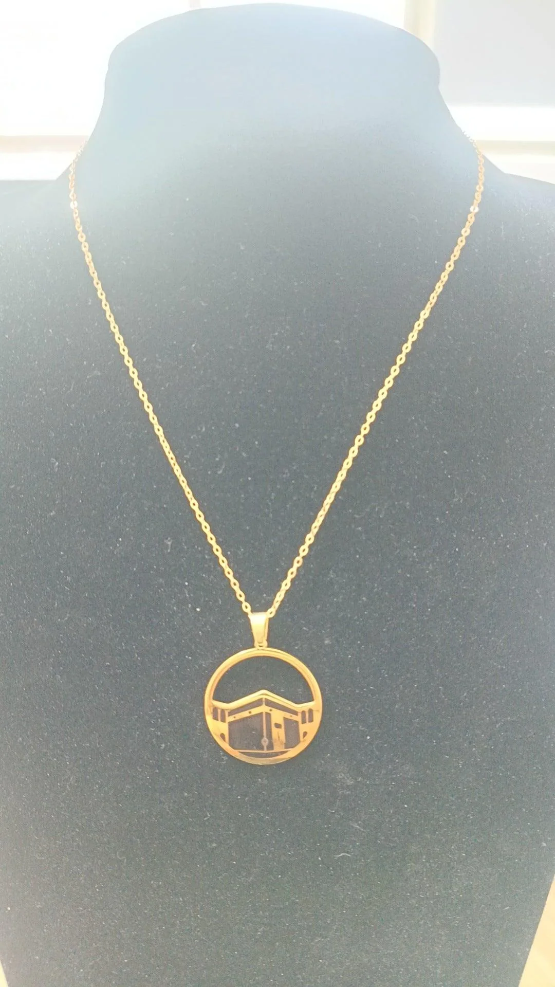 MAC111 Stainless Steel Masjid Pattern Necklace - Image 6