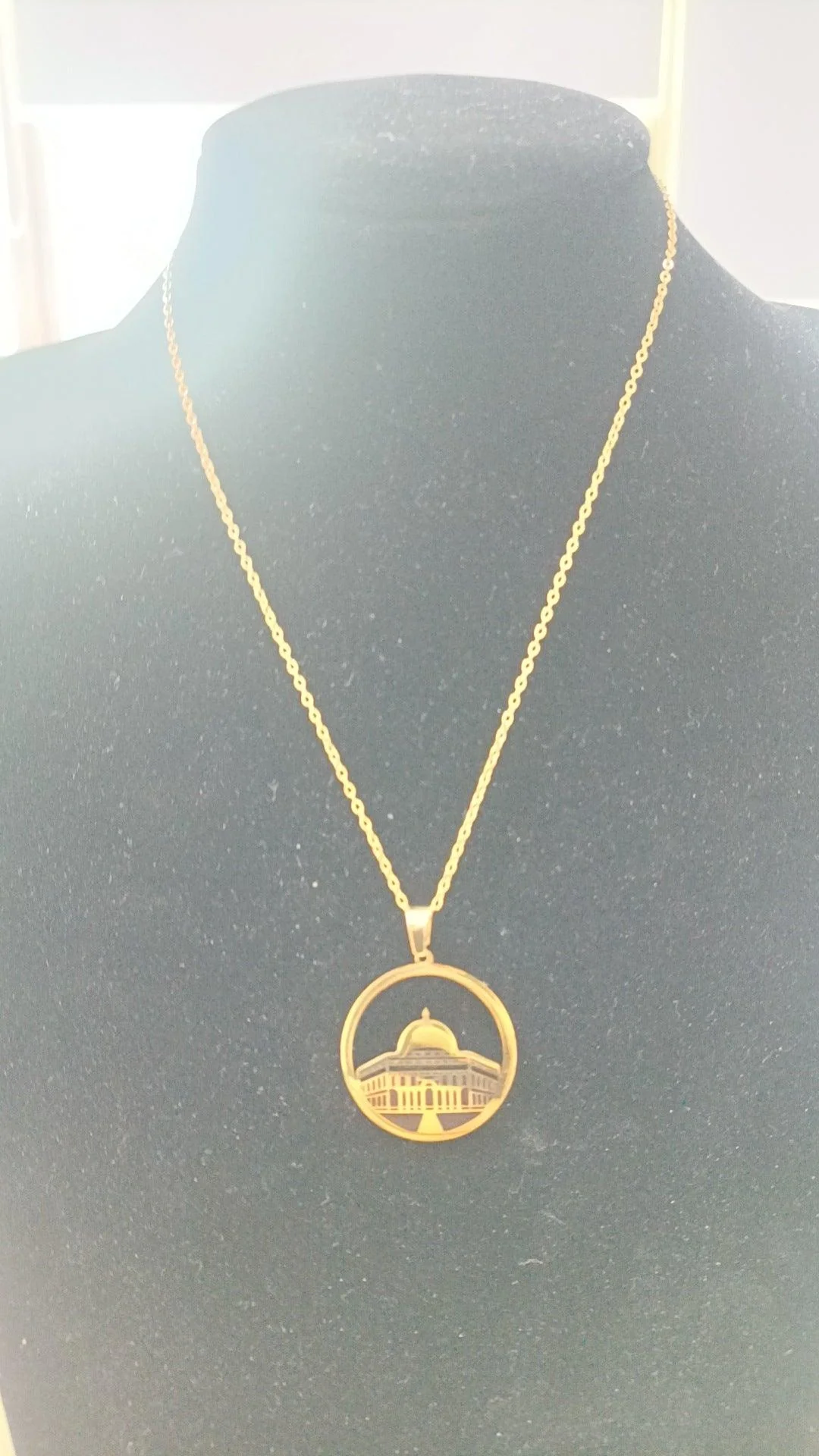 MAC111 Stainless Steel Masjid Pattern Necklace - Image 7