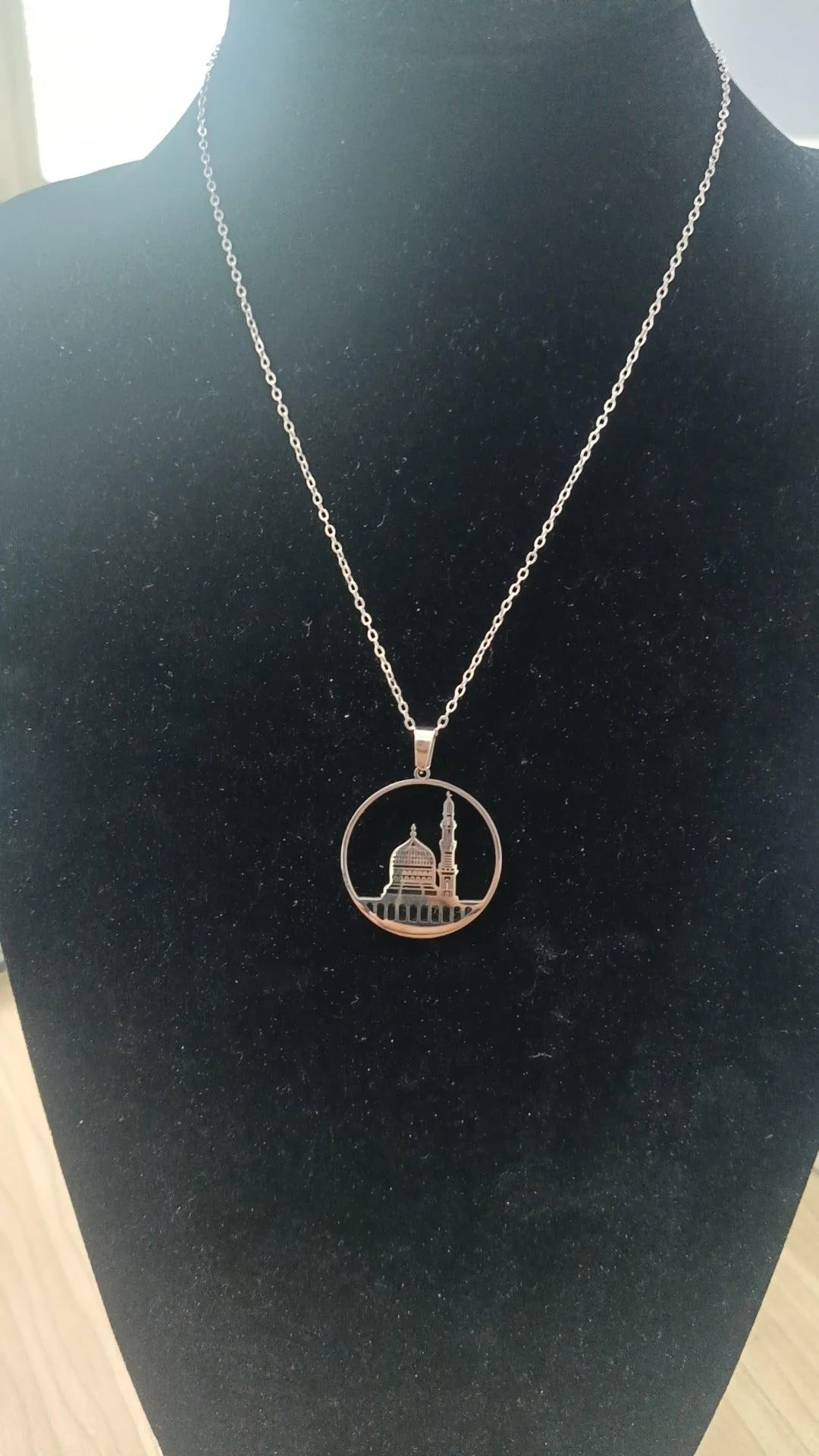 MAC111 Stainless Steel Masjid Pattern Necklace - Image 8