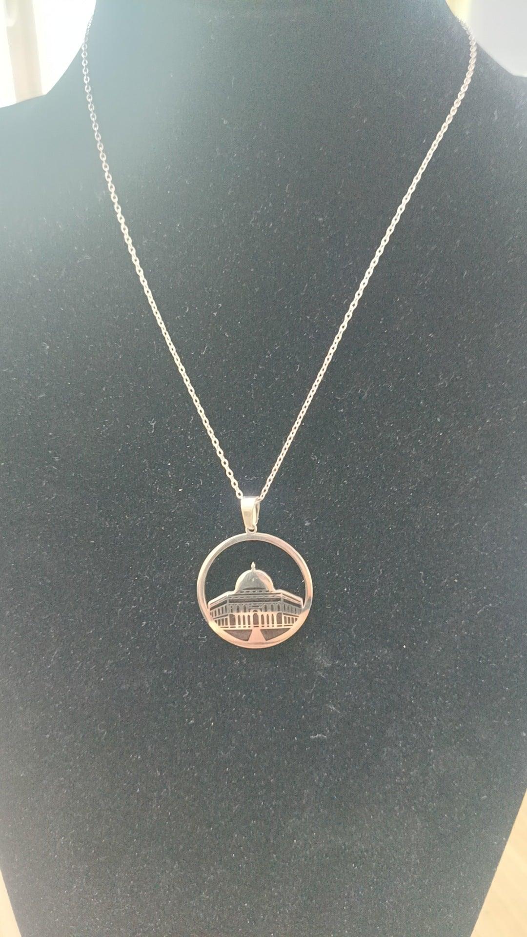 MAC111 Stainless Steel Masjid Pattern Necklace - Image 9
