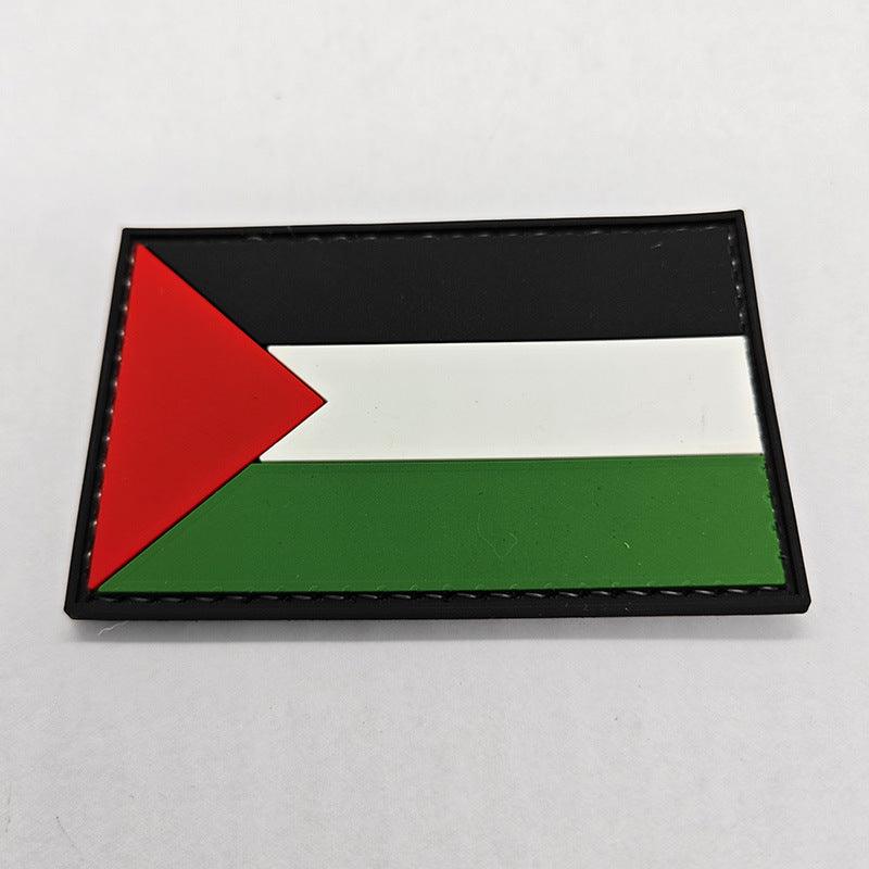 MAC115 Palestine Flag Embroidered PVC Rubber Badge Velcro - Image 2