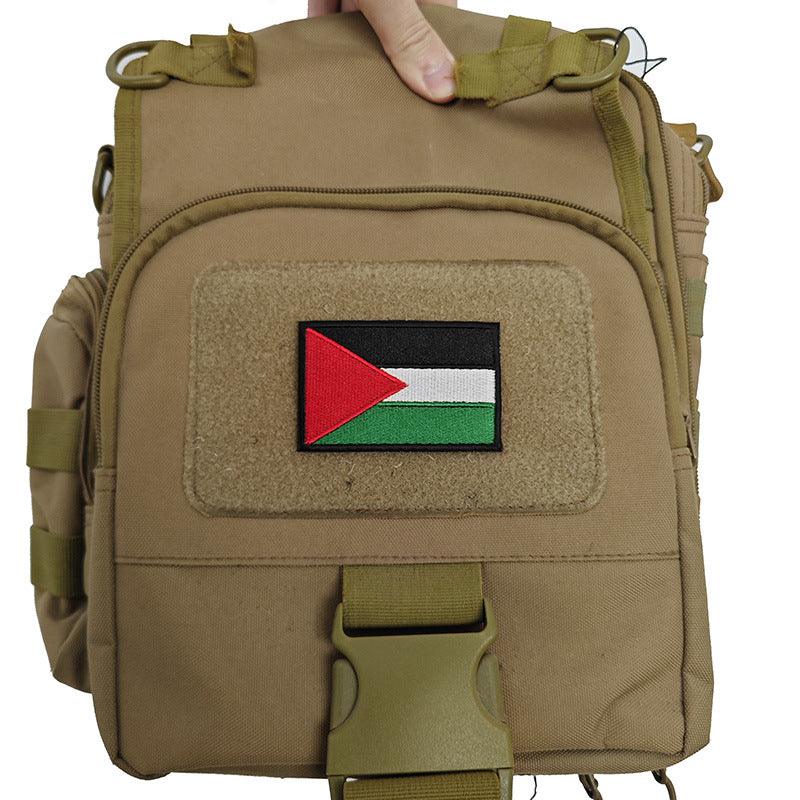 MAC115 Palestine Flag Embroidered PVC Rubber Badge Velcro - Image 3