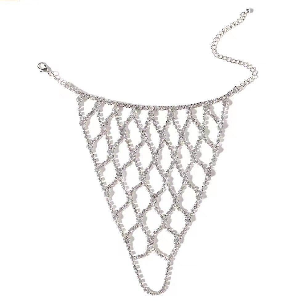 MAC119 Armani Mesh Rhinestone Temperament Mitt Bracelet - Image 3