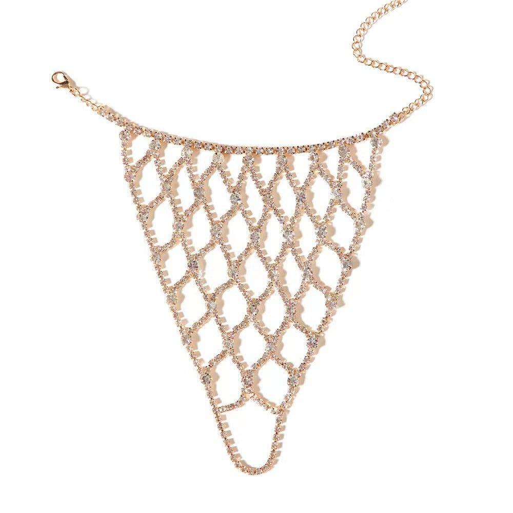 MAC119 Armani Mesh Rhinestone Temperament Mitt Bracelet - Image 4