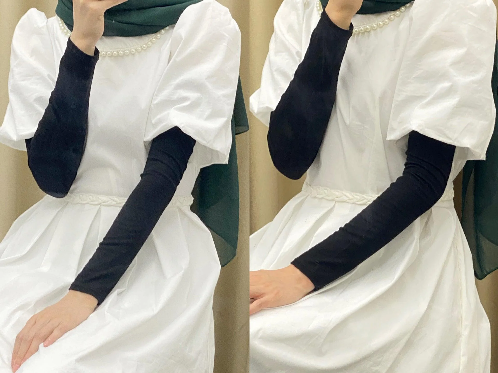 MAC120 Solid Color Modal Cotton Stretch Ice Sleeves - Image 2
