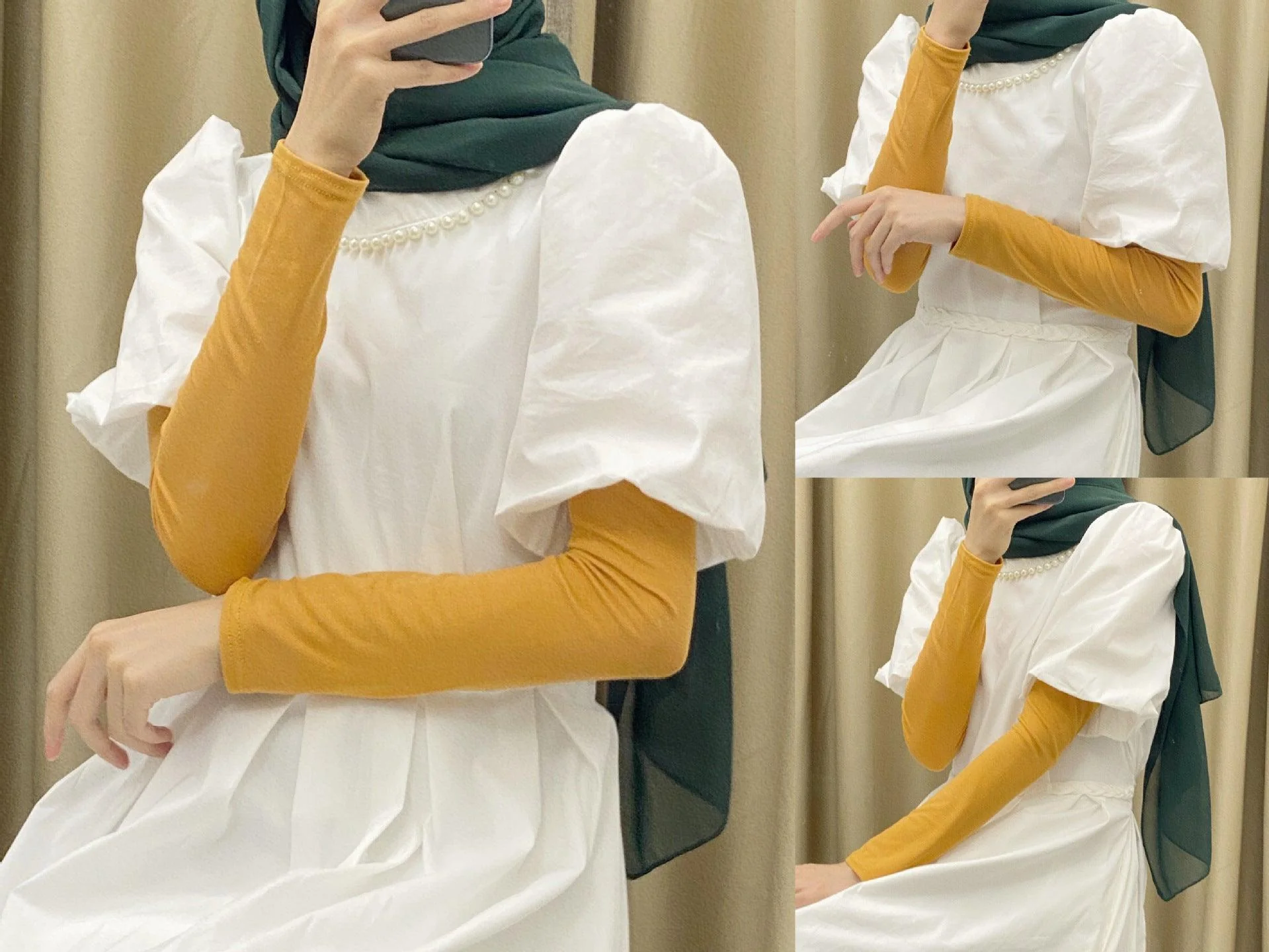 MAC120 Solid Color Modal Cotton Stretch Ice Sleeves - Image 6