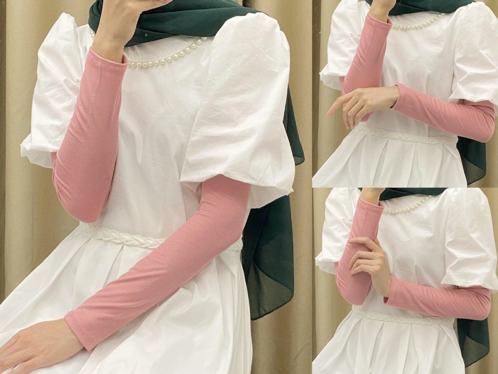 MAC120 Solid Color Modal Cotton Stretch Ice Sleeves - Image 7